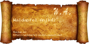 Waldapfel Anikó névjegykártya